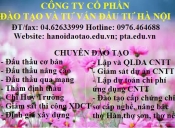 Lịch khai giảng các chương trình đào tạo của Công ty cổ phần đào tạo và tư vấn đầu tư Hà Nội
