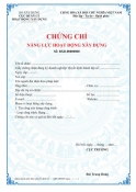 DỊCH VỤ TƯ VẤN HỖ TRỢ CẤP CHỨNG CHỈ NĂNG LỰC HOẠT ĐỘNG XÂY DỰNG